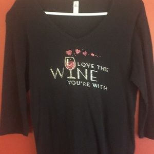 Rhinestone Wine Shirt
